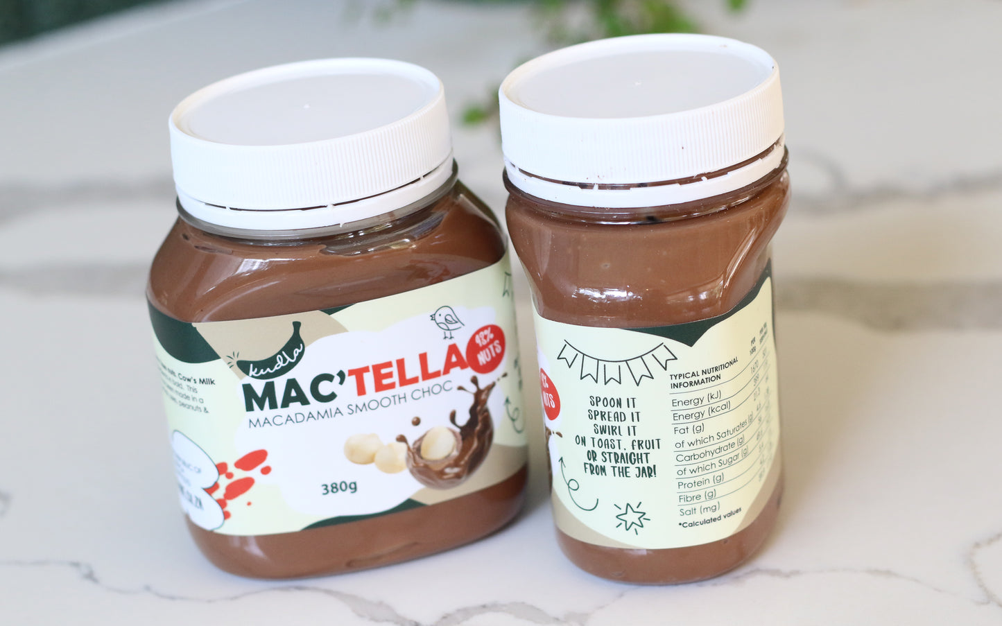 KUDLA Mactella Milk Choc Macadamia Butter 380g