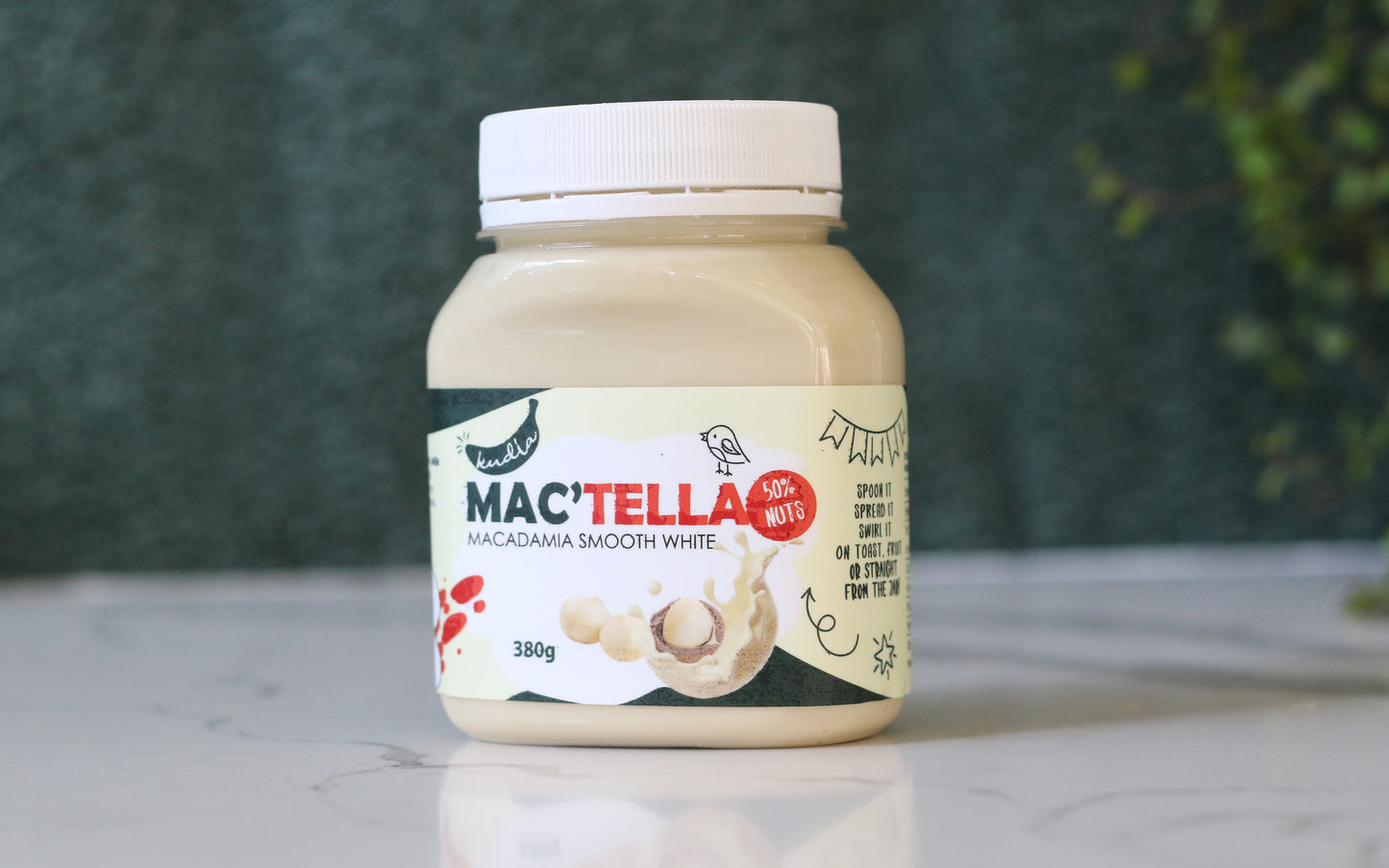 KUDLA Mactella White Choc Macadamia Nut Butter 380g