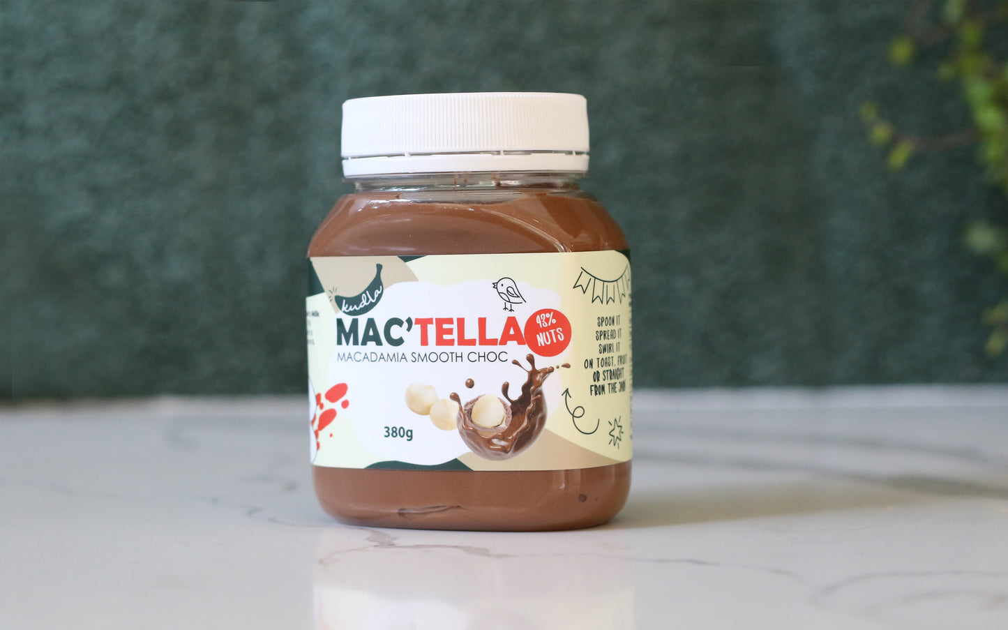 KUDLA Mactella Milk Choc Macadamia Butter 380g