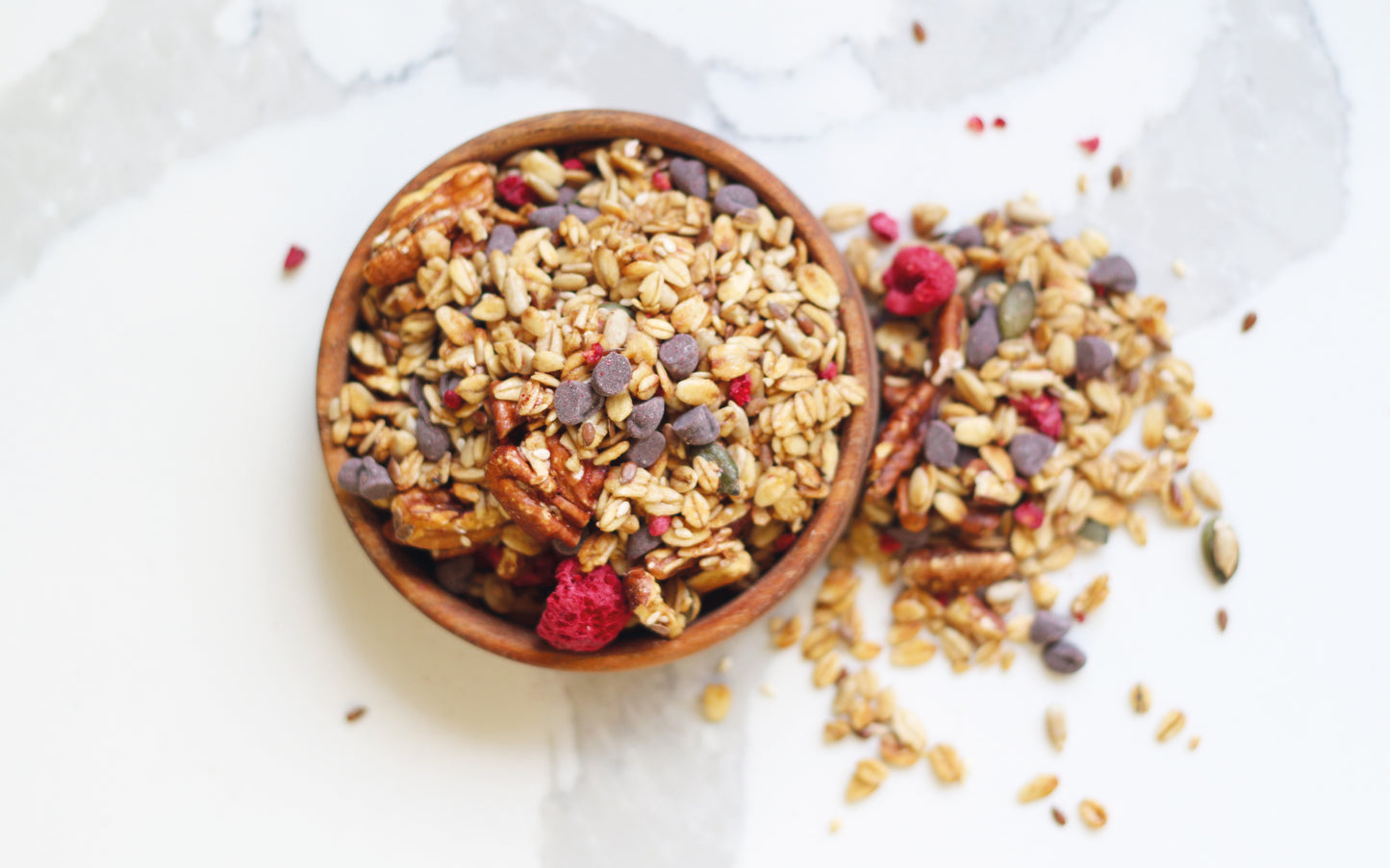 Raspberry & Pecan With Choc Drops Granola 500g