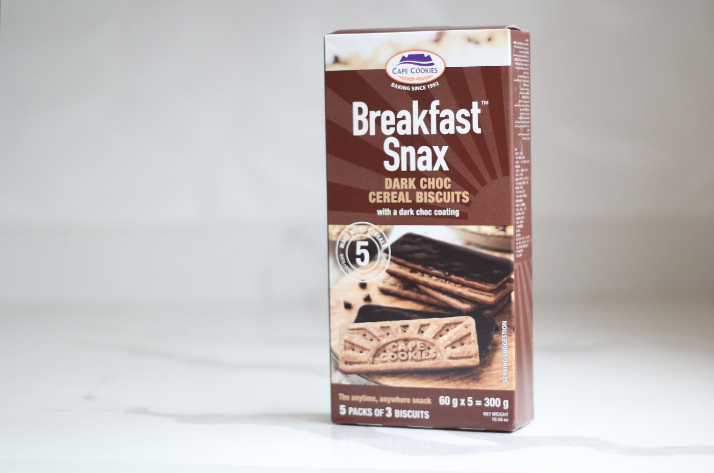 Cape Cookies Breakfast Snax Dark Choc 300g